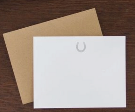 Horse Shoe Flat Note Stationery Set