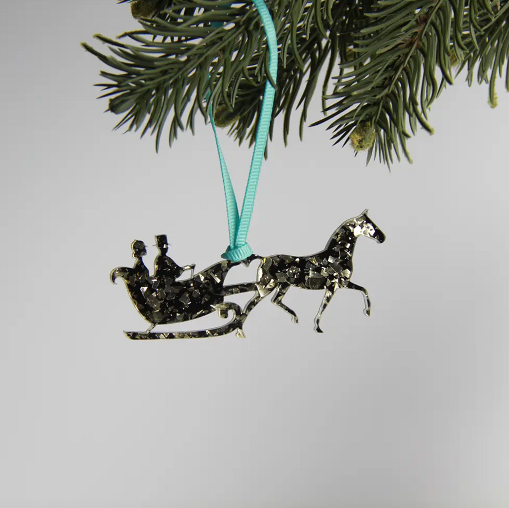 Dashing Equestrian Horse Ornament Greeting Card