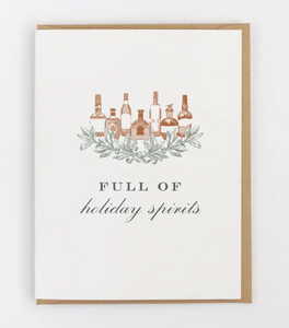 Full of Holiday Spirits Greeting Card