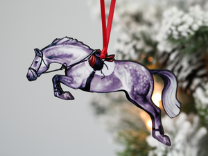 Jumping Horse Ornaments - Gray Hunter Jumper