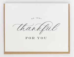 Thankful For You Greeting Card