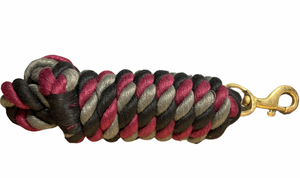 Ovation Soft Touch Lead Rope - Burgundy/Grey/Black