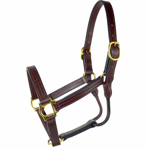 Nunn Finer Leather Halter with Rolled Throat