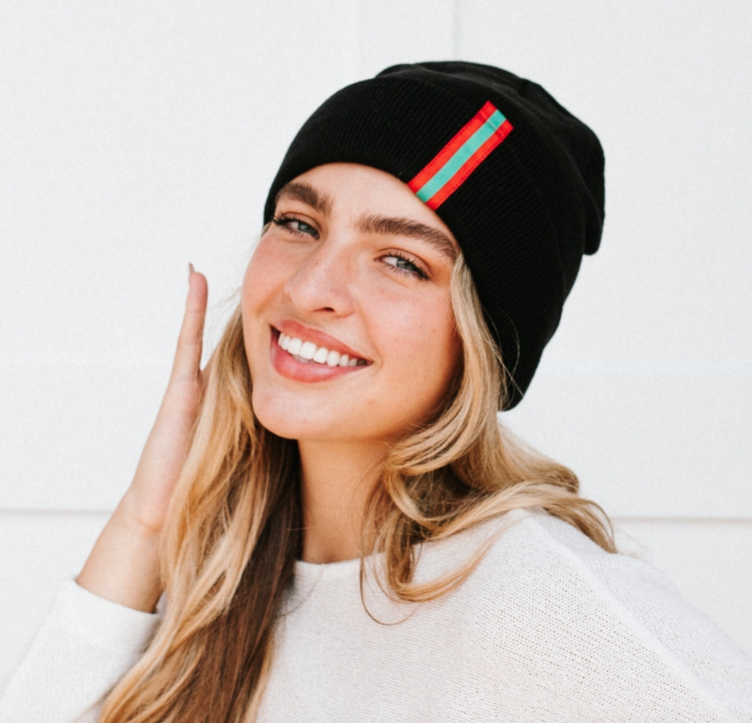 Seattle Striped Patch Beanie