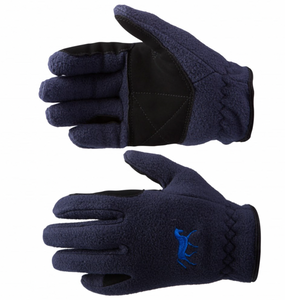 Horze Kid's Fleece Gloves - Navy