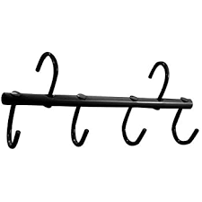 4-Hook Tack Rack - Black